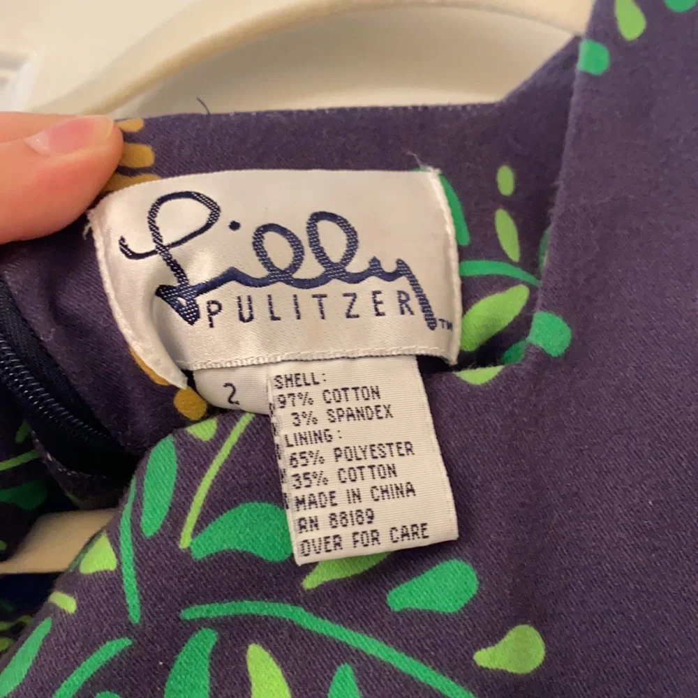 Vintage Lilly Pulitzer palm tree dress - Picture 3 of 4